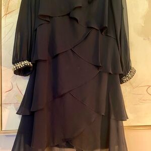 Elegant navy Layered Dress